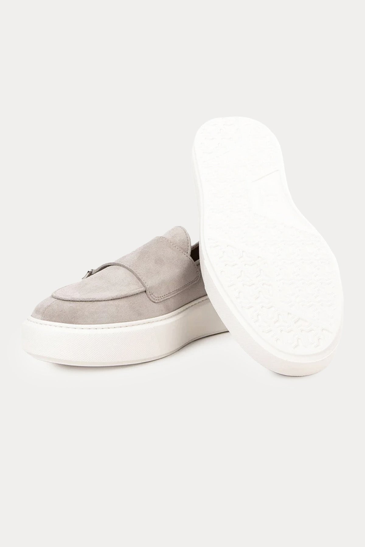 Henderson Tim Çift Tokalı Extralight Taban Süet Monk Loafer Ayakkabı