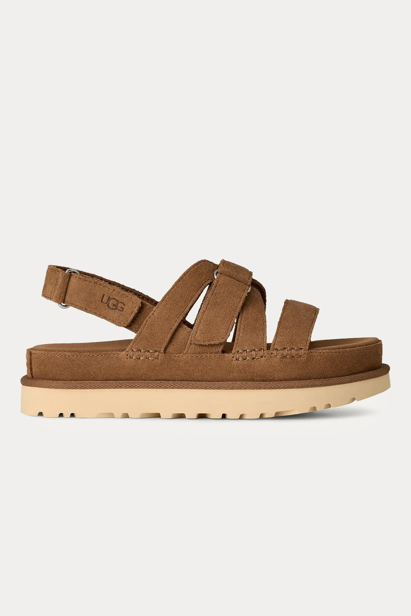 Ugg Chestnut Goldenstar Gleam Süet Sandalet-Sandalet-Libas