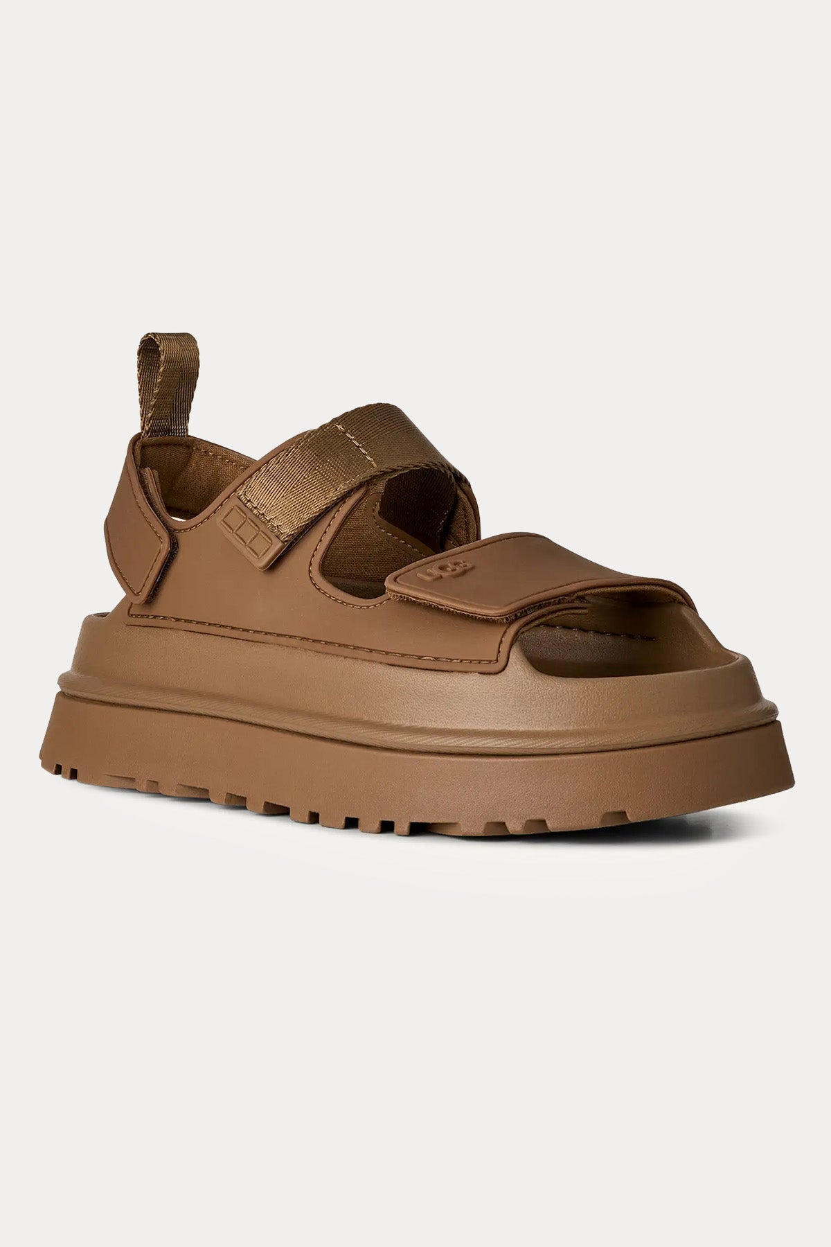 Ugg Bison Brown GoldenGlow Cırt Cırt Bantlı Sandalet