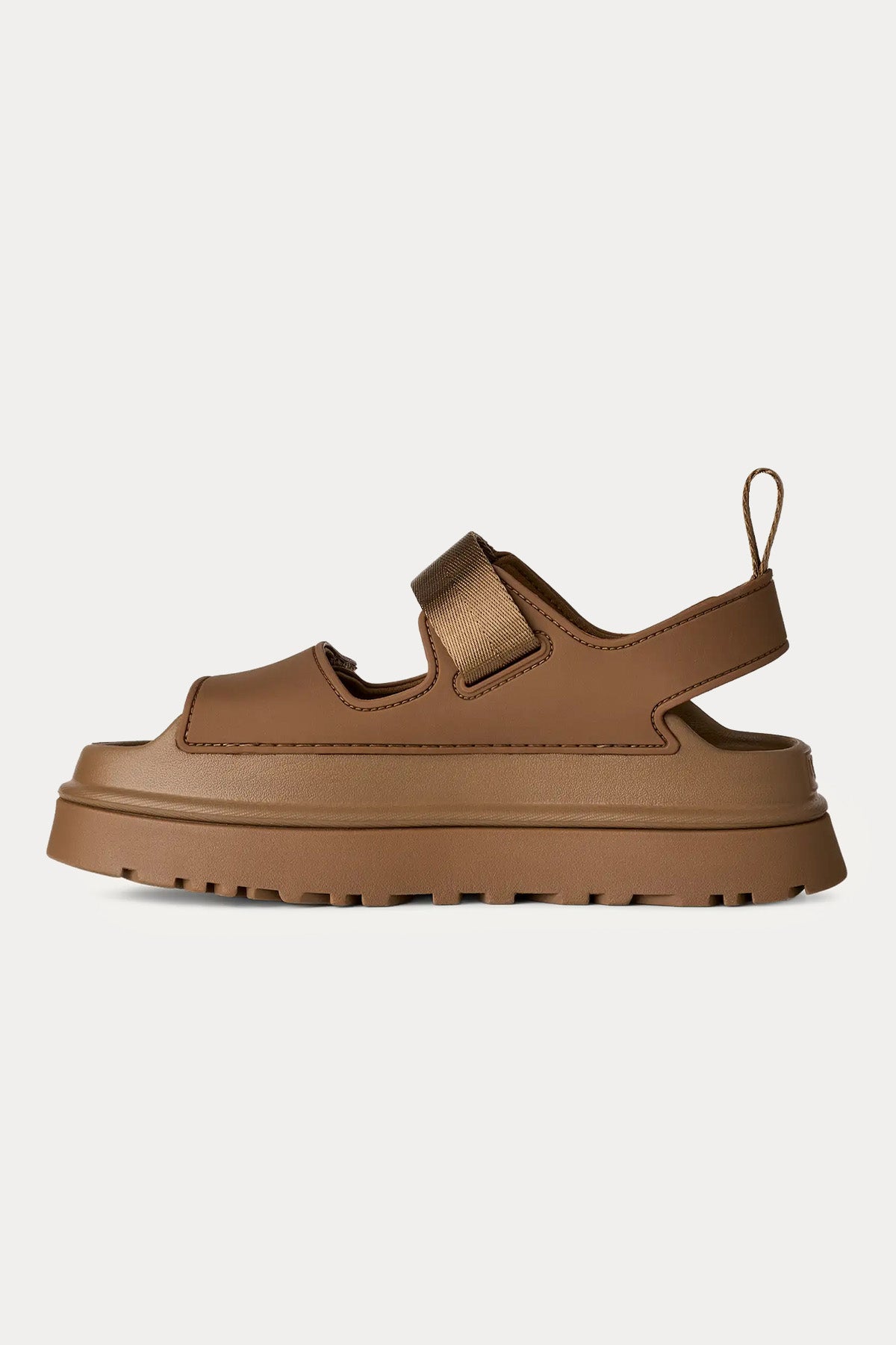 Ugg Bison Brown GoldenGlow Cırt Cırt Bantlı Sandalet