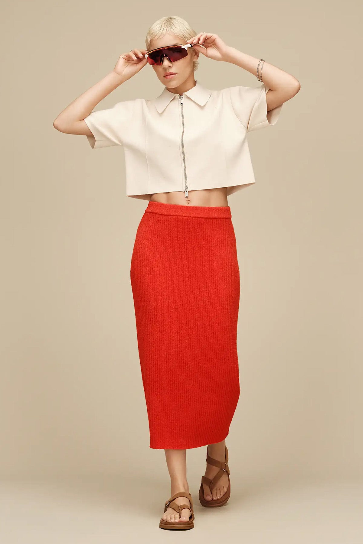 Ugg Chestnut GoldenGaze Parmak Arası Süet Sandalet