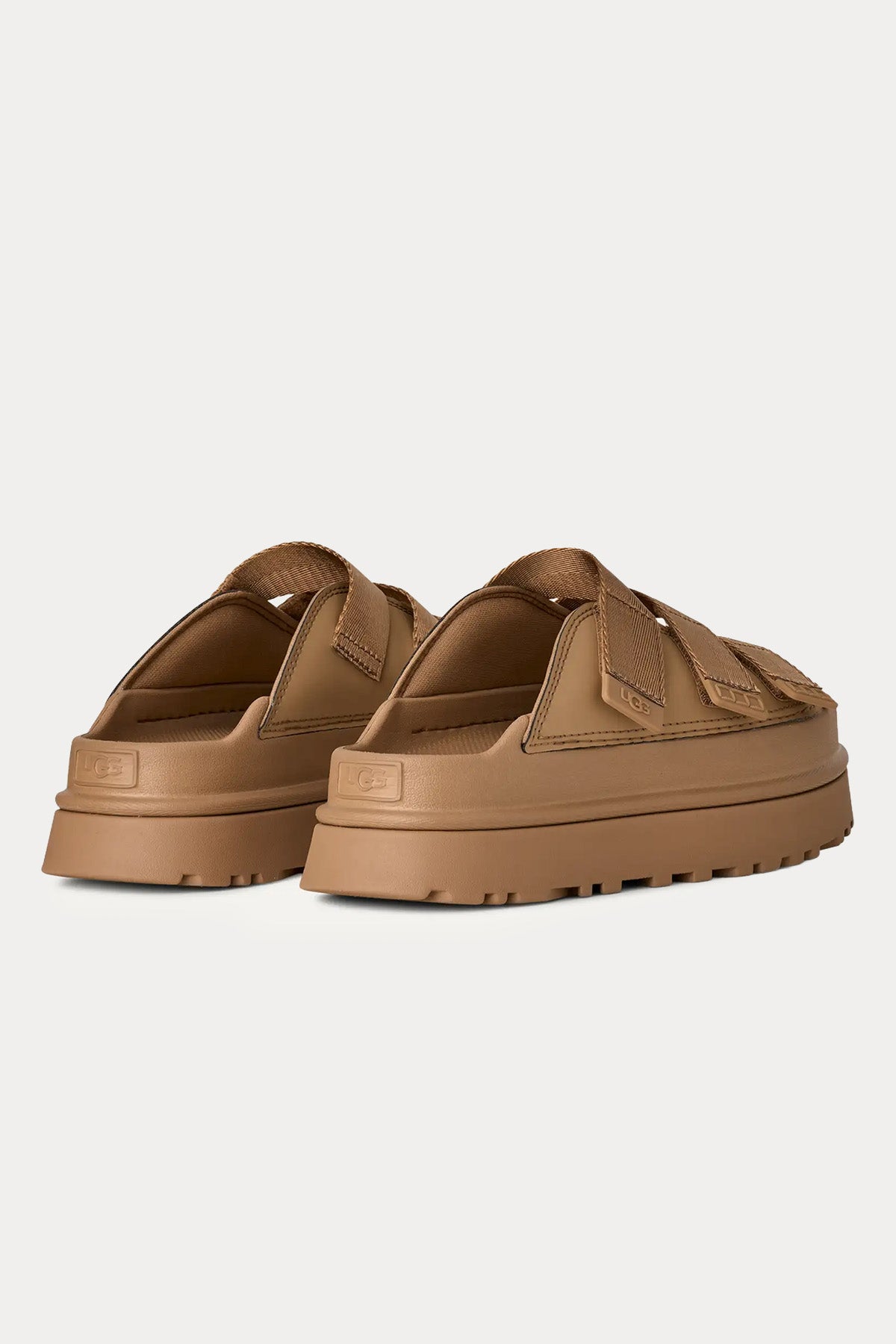 Ugg Dark Sand GoldenGlow Cırt Cırt Bantlı Terlik-Terlik-Libas