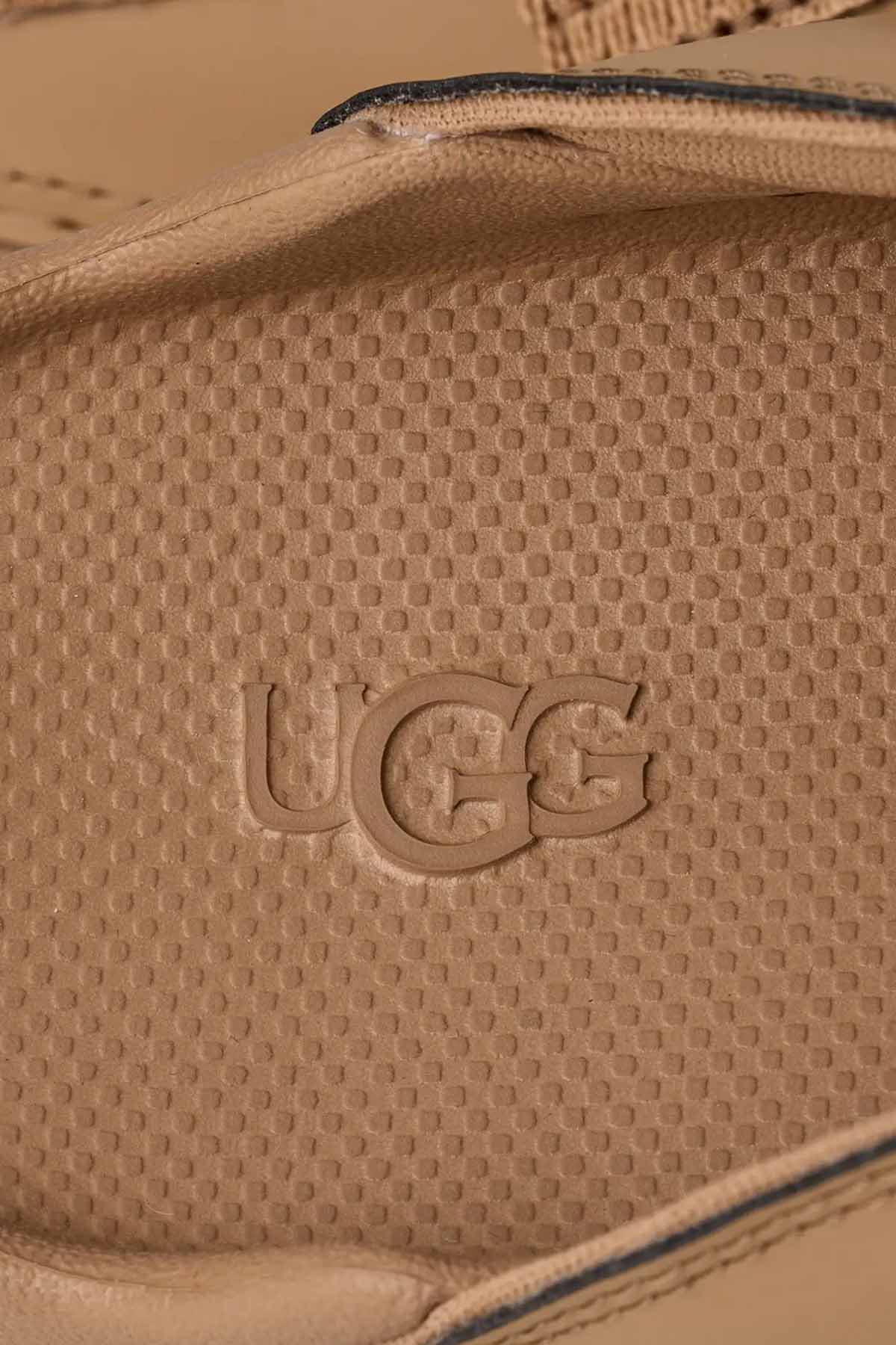 Ugg Dark Sand GoldenGlow Cırt Cırt Bantlı Terlik-Terlik-Libas