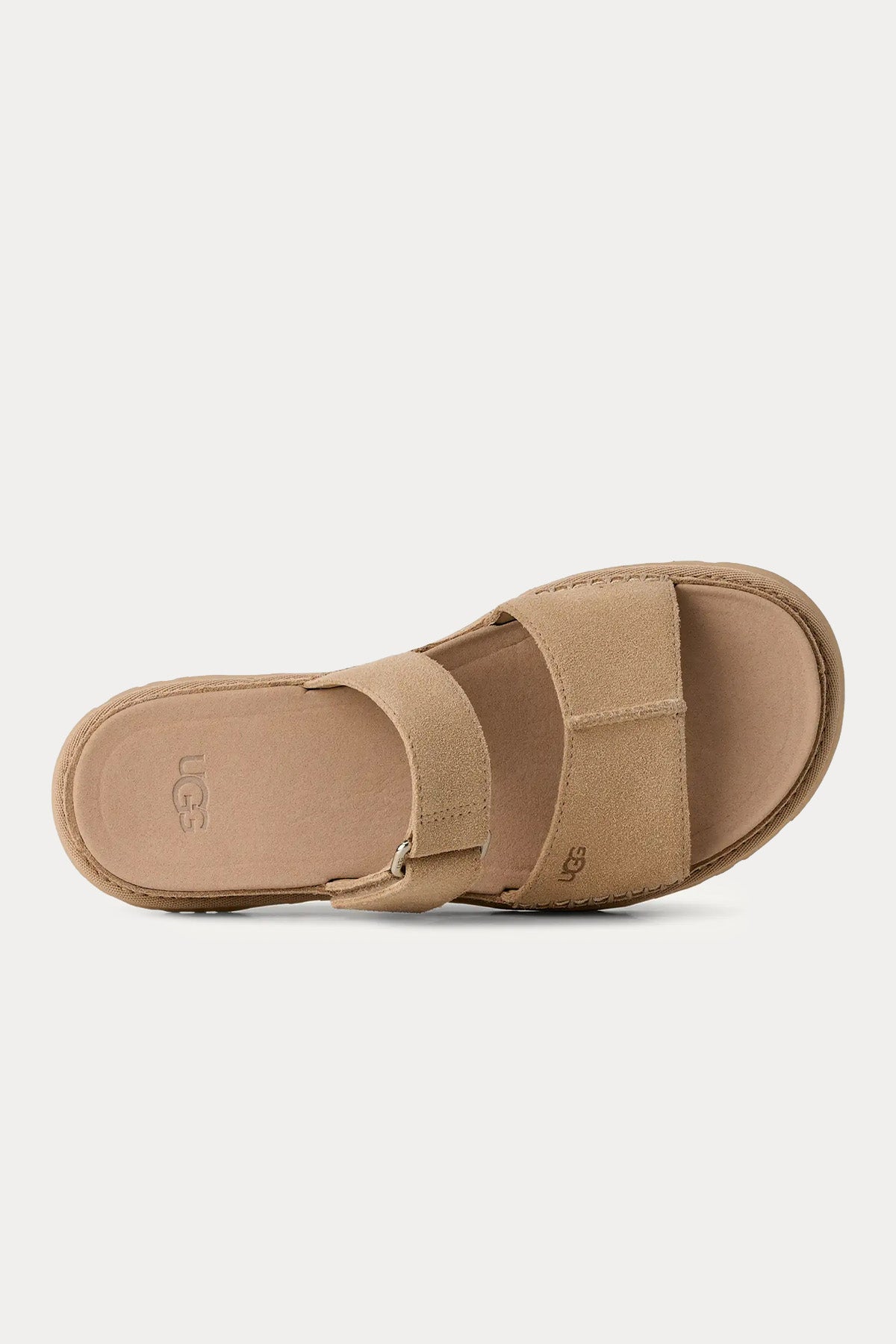 Ugg Mustard Seed GoldenGaze Cırt Cırt Bantlı Süet Terlik-Terlik-Libas