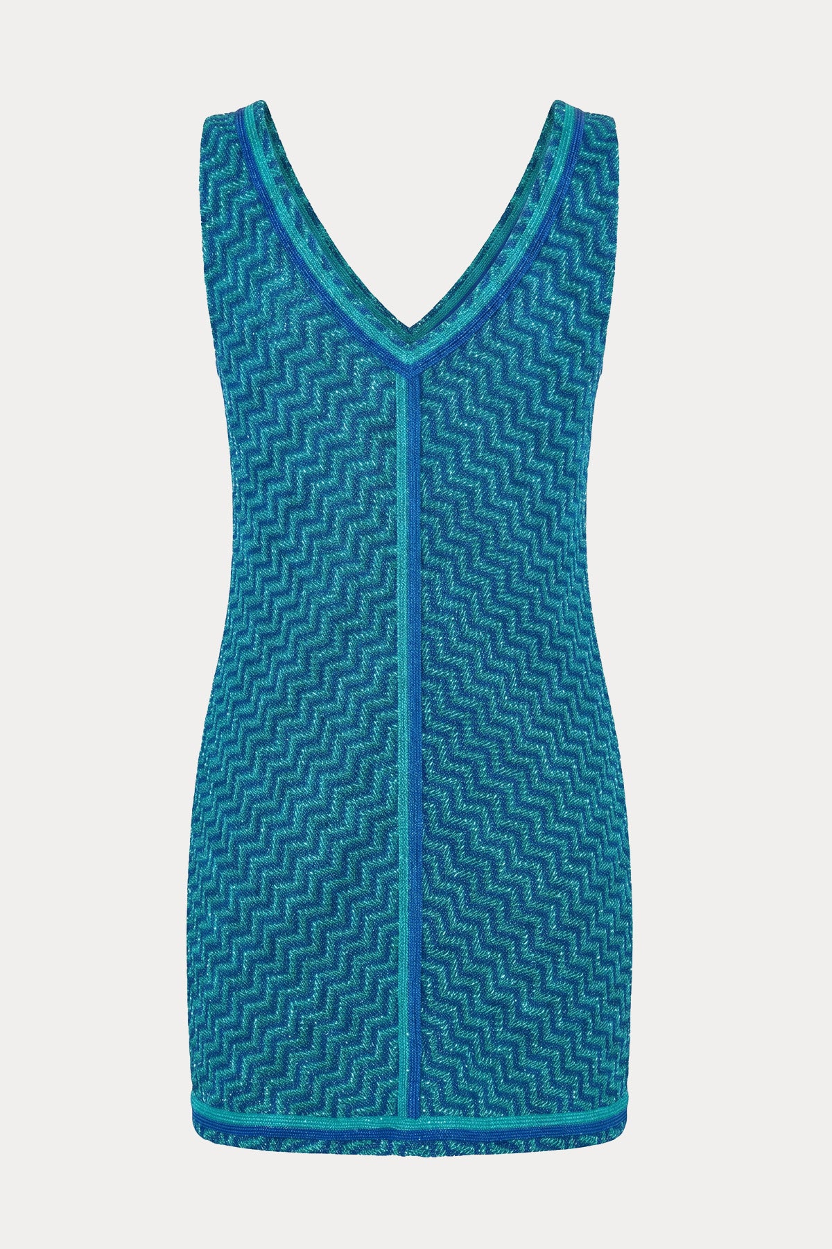 Pho Firenze Regular Fit V Yaka Desenli Mini Elbise