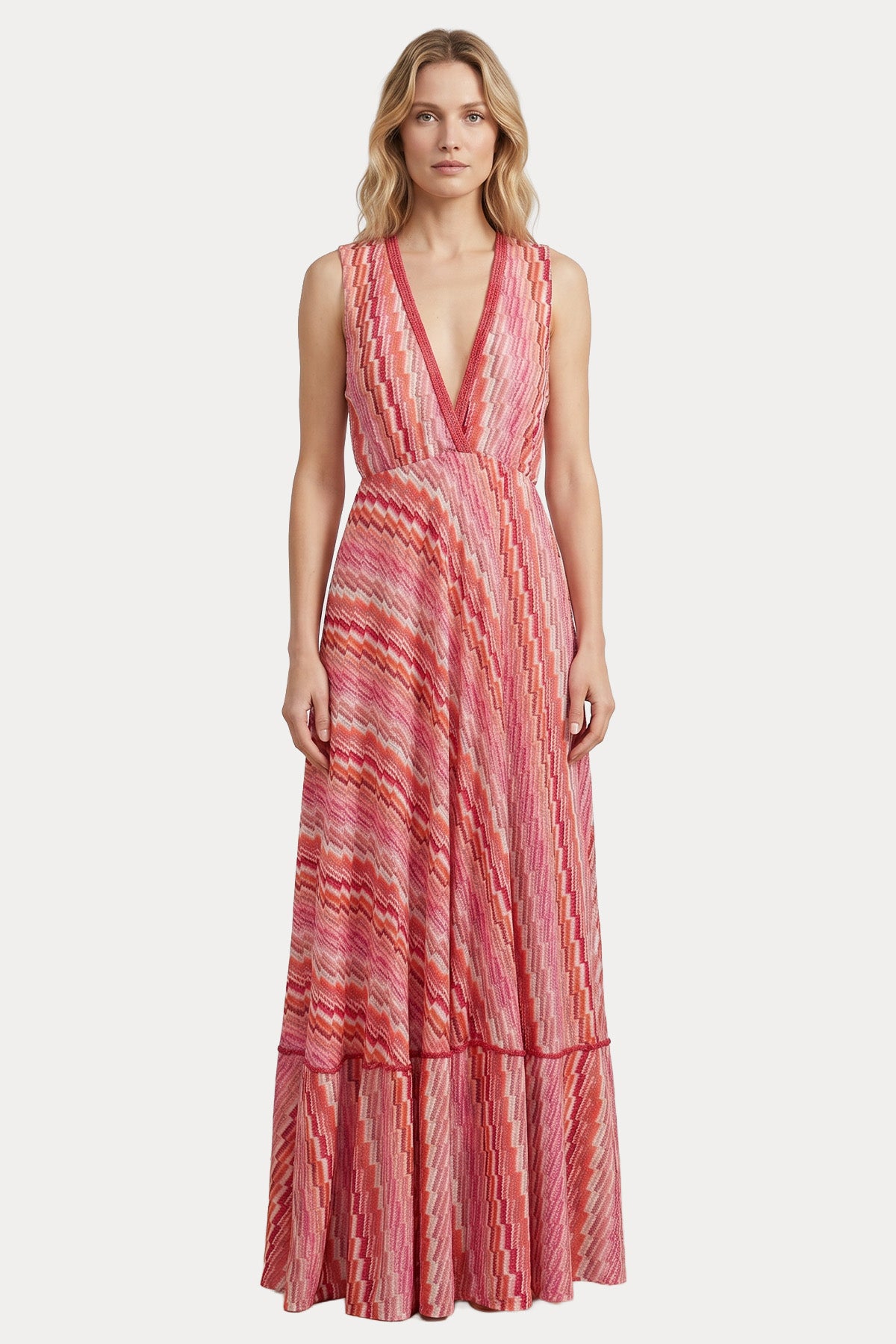 Pho Firenze V Yaka Maxi Elbise