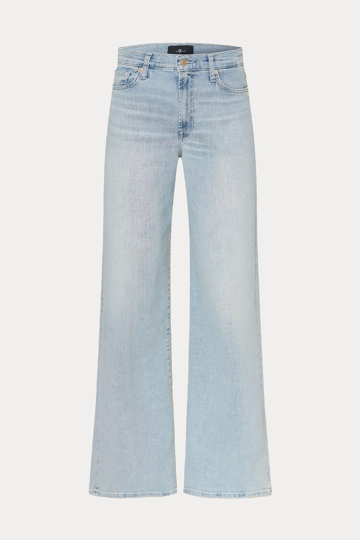 7 For All Mankind Straight Fit Yüksek Bel Yıkamalı Streç Jeans