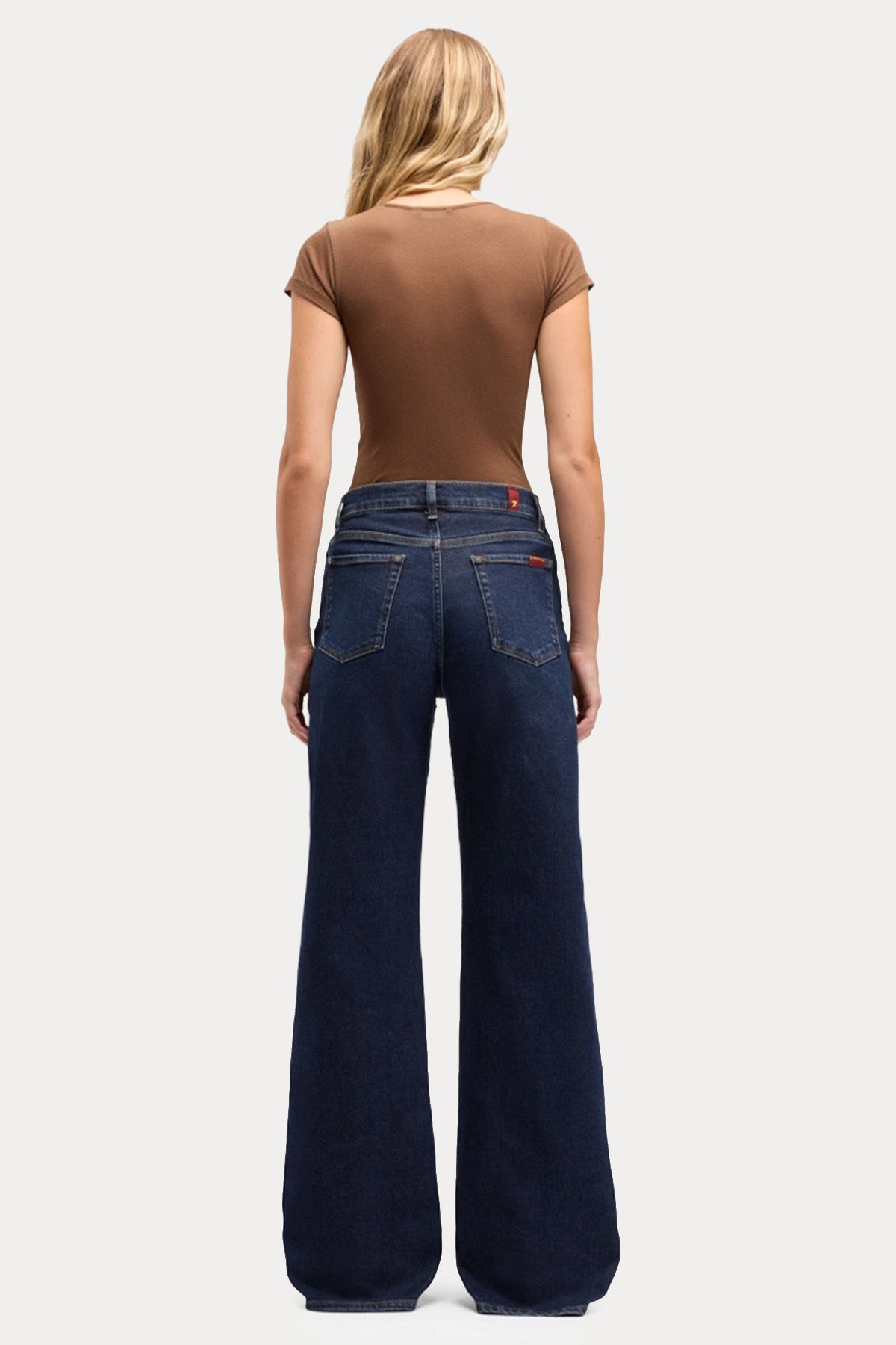 7 For All Mankind Yüksek Bel Geniş Paçalı Streç Jeans