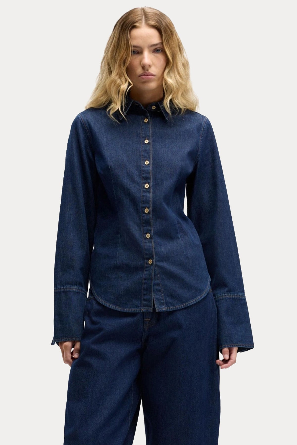 7 For All Mankind Slim Fit Denim Gömlek