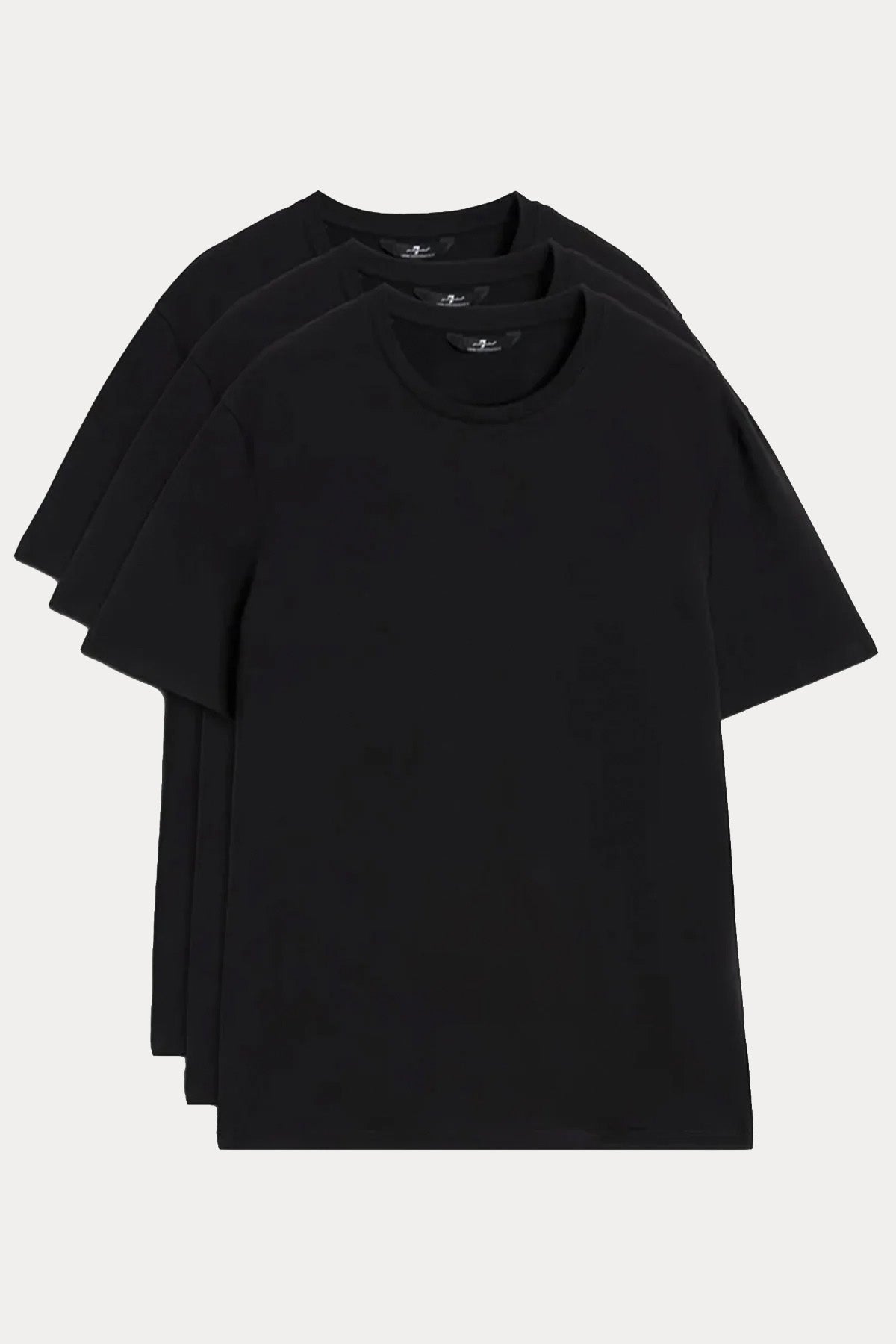 7 For All Mankind Regular Fit 3'lü Paket Streç T-shirt Set
