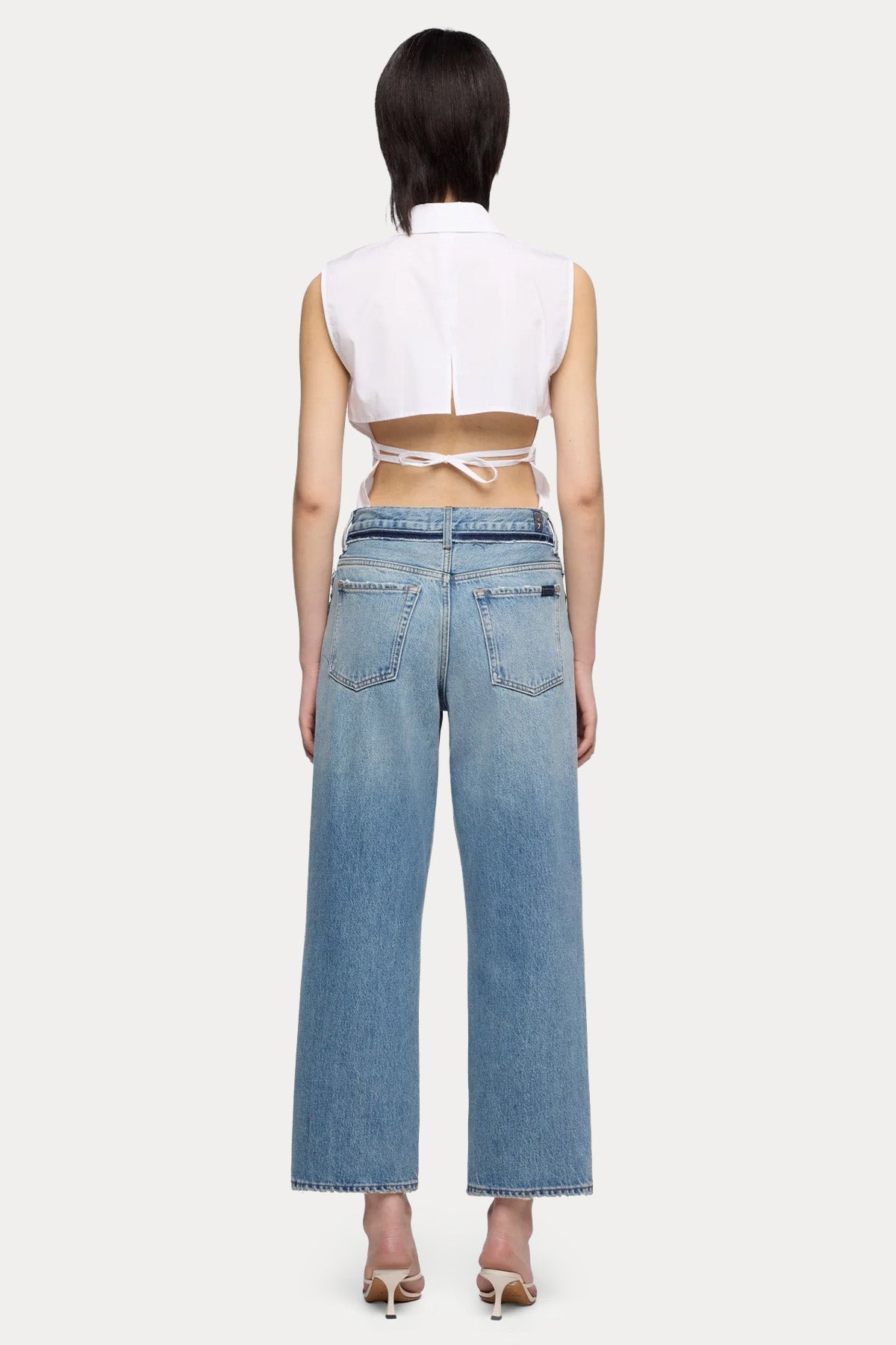 7 For All Mankind Straight Ankle Fit Yıkamalı Jeans-Jeans-Libas