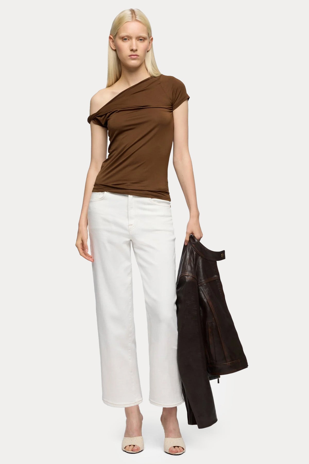 7 For All Mankind Straight Ankle Fit Yüksek Bel Streç Jeans