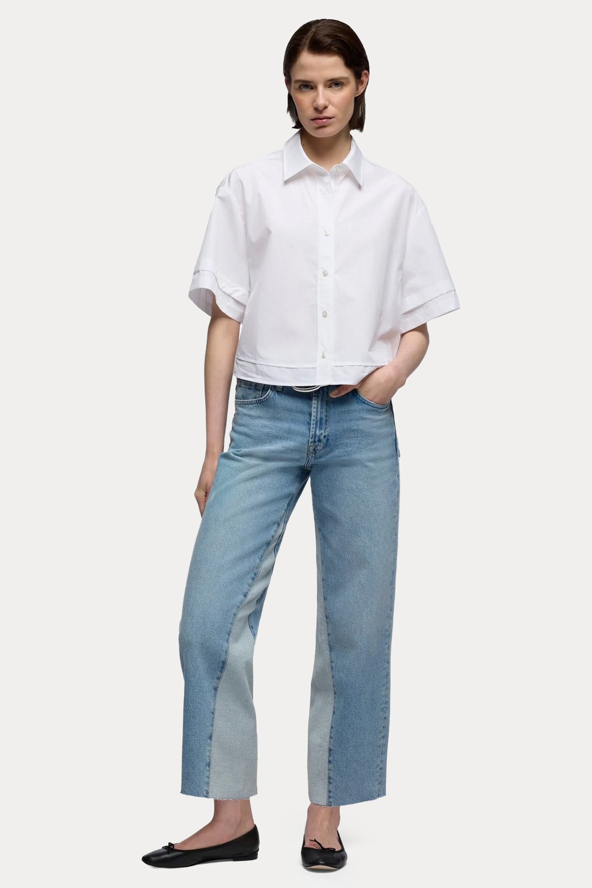 7 For All Mankind Straight Fit Yıkamalı Jeans