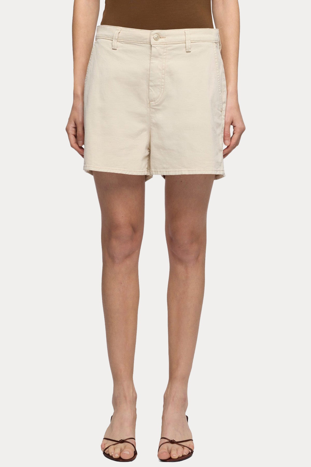 7 For All Mankind Comfort Fit Yüksek Bel Streç Şort-Şort-Libas