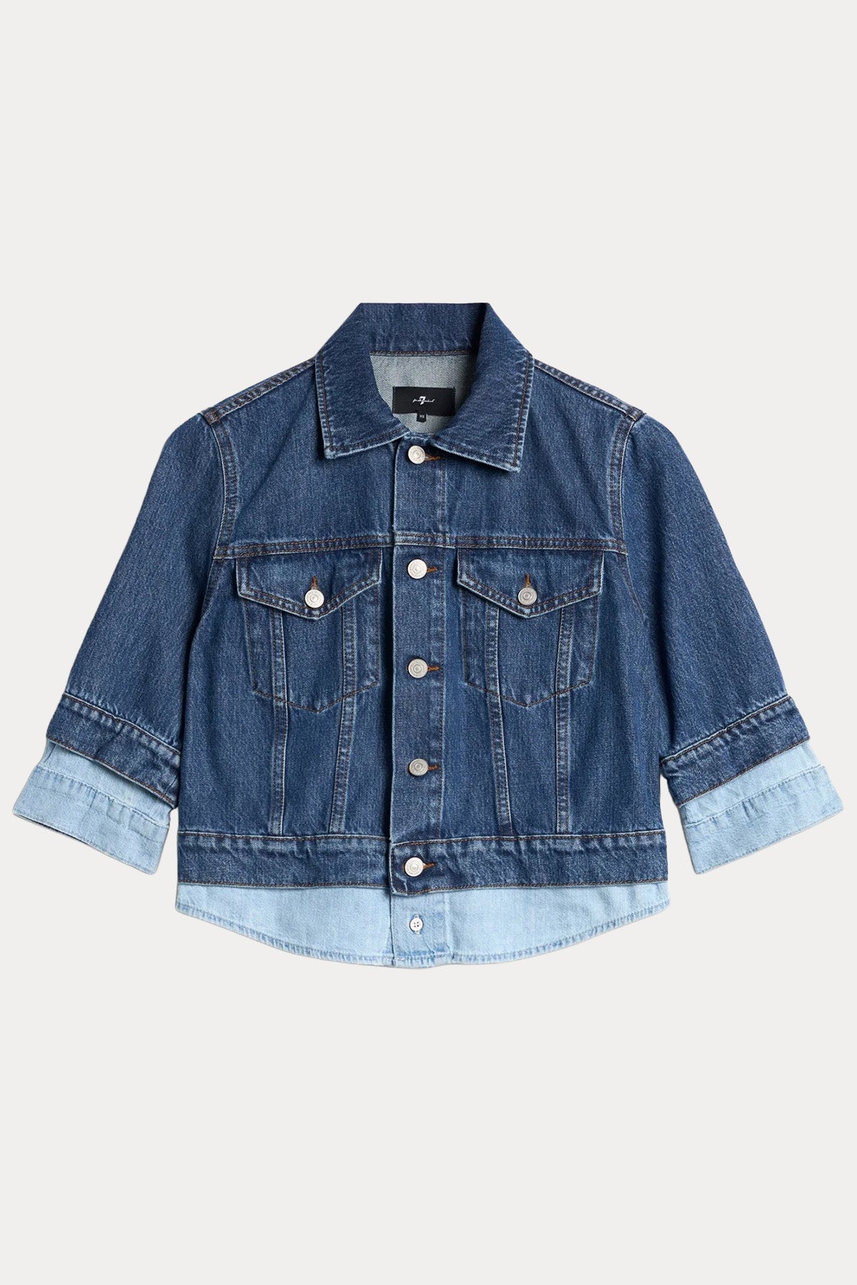 7 For All Mankind Boxy Fit Denim Ceket