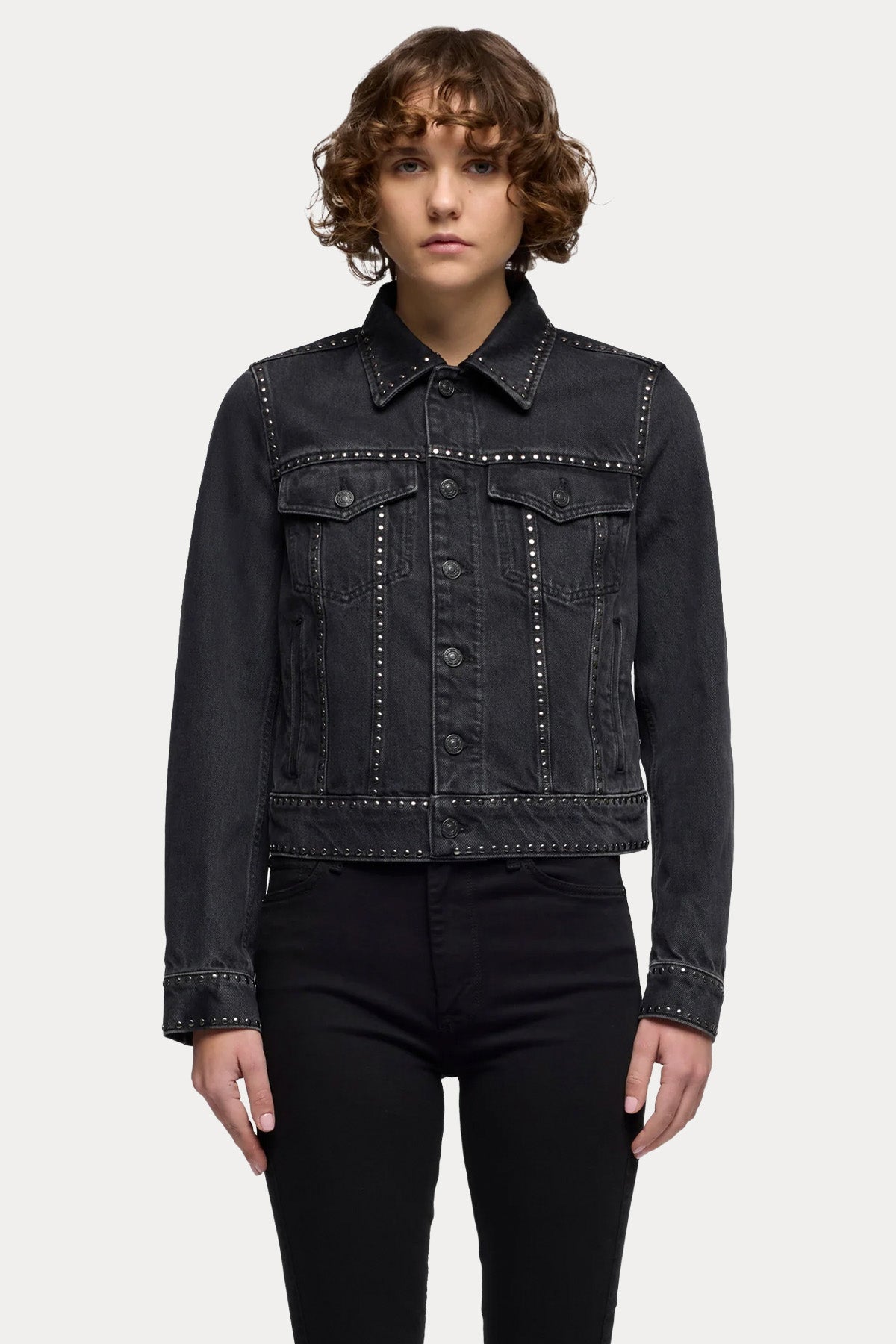 7 For All Mankind Relaxed Fit Troklu Denim Ceket-Ceket-Libas