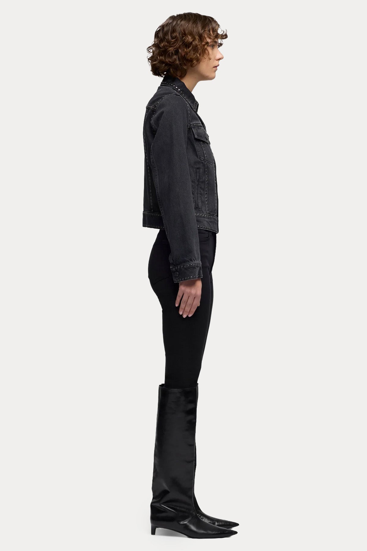 7 For All Mankind Relaxed Fit Troklu Denim Ceket-Ceket-Libas