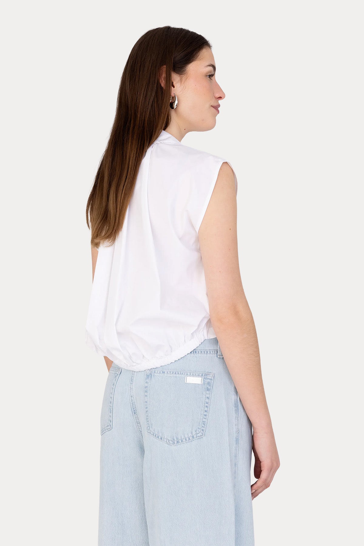 Meme Road Regular Fit Crop Poplin Gömlek-Gömlek-Libas