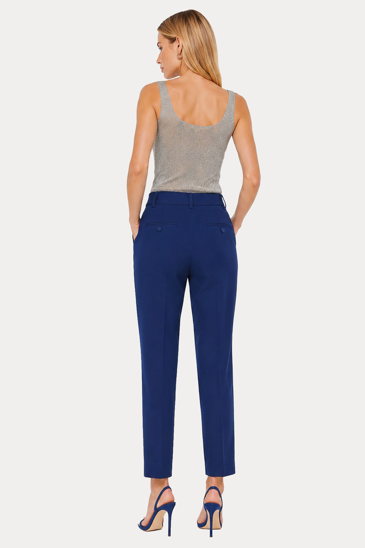 Hanita Straight Fit Yandan Cepli Streç Pantolon