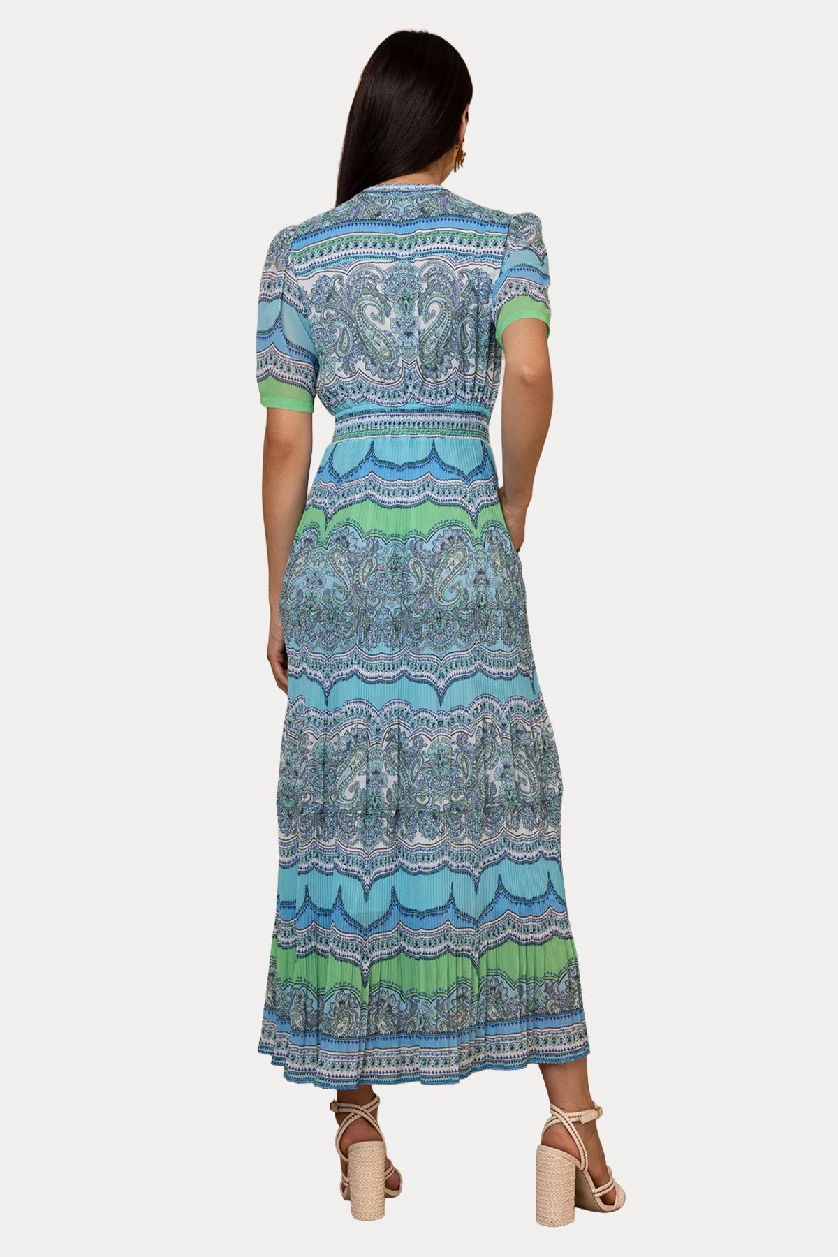 Hale Bob Regular Fit Desenli Maxi Elbise
