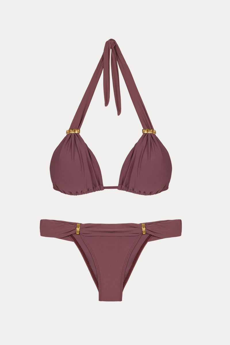 Vix Solid Bia Boyundan Bağlamalı Streç Bikini-Bikini-Libas
