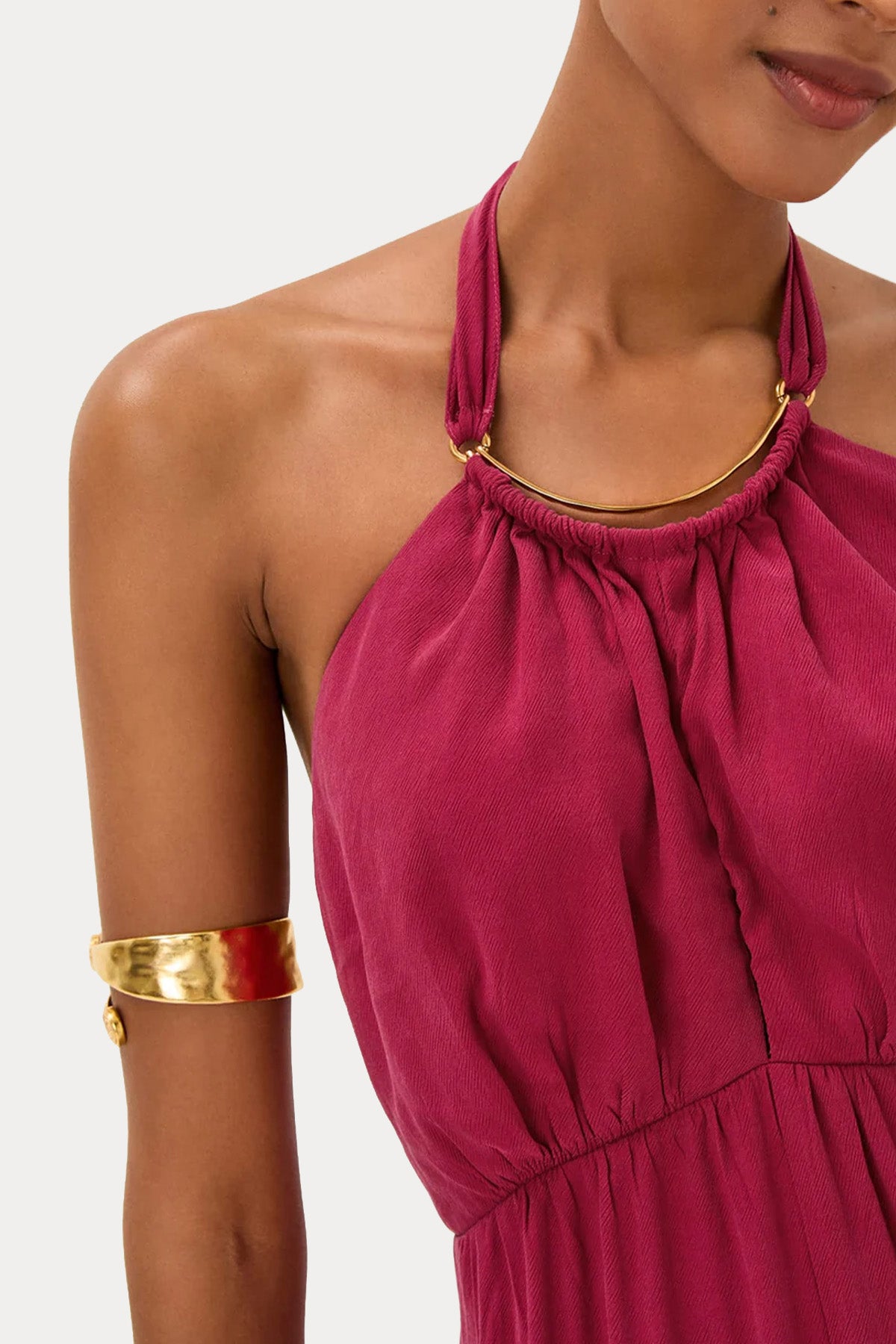 Vix Solid Joy Boyundan Bağlamalı Maxi Elbise