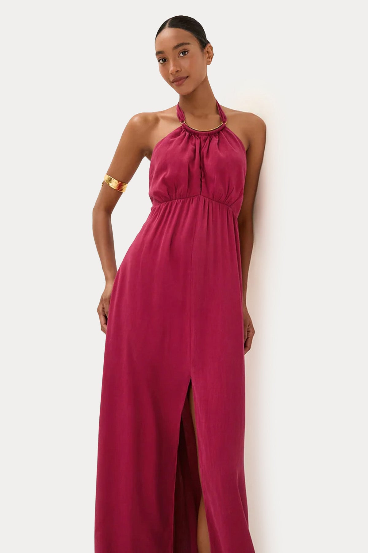 Vix Solid Joy Boyundan Bağlamalı Maxi Elbise