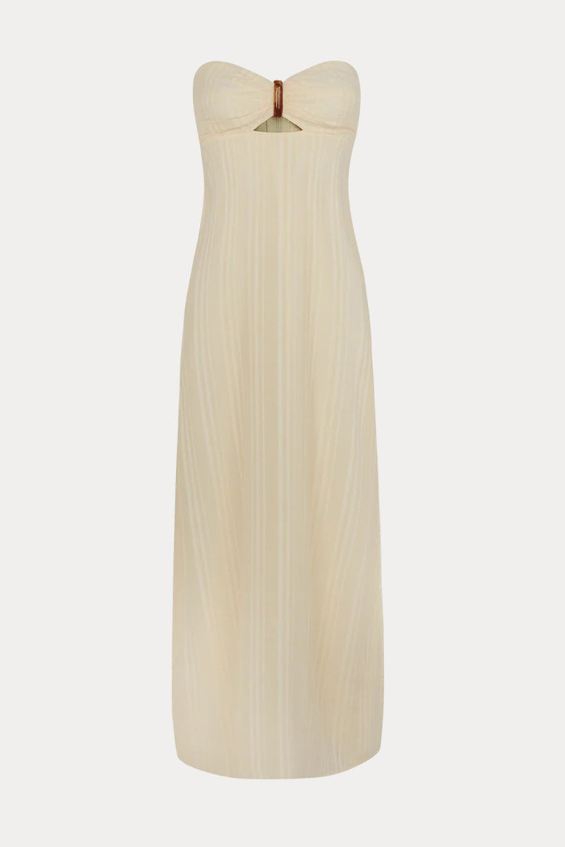 Vix Solid Loly Straplez Maxi Elbise-Elbise-Libas
