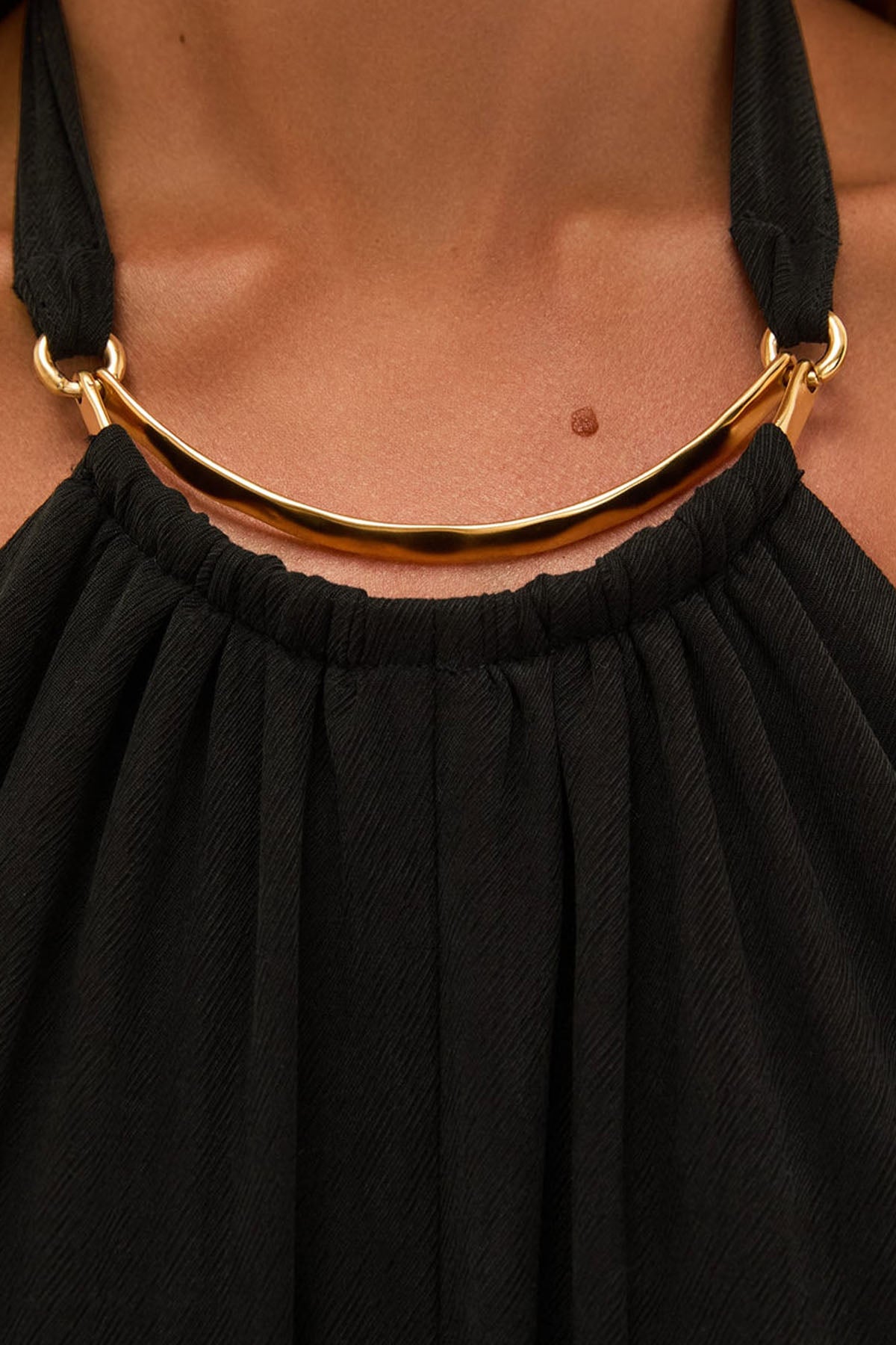 Vix Solid Joy Boyundan Bağlamalı Sırt Dekolteli Maxi Elbise