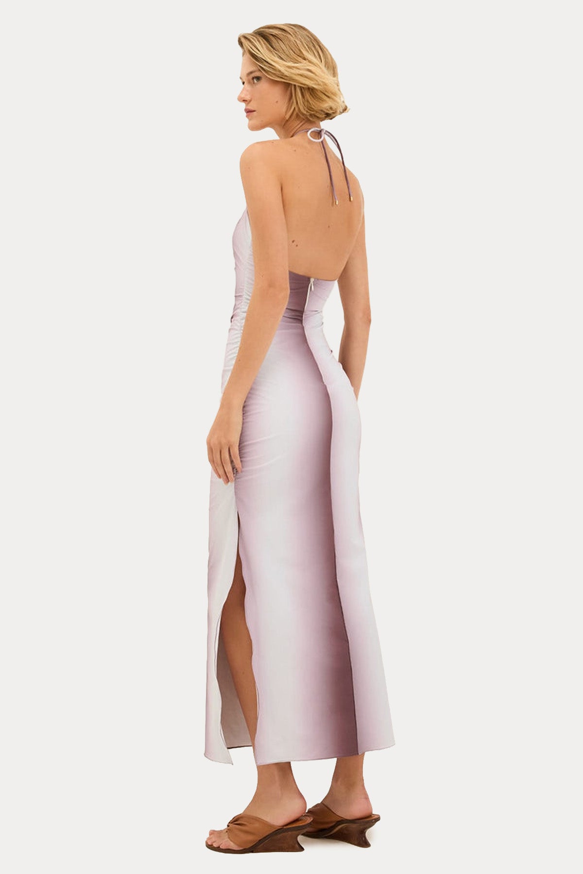 Vix Dayton Boyundan Bağlamalı Streç Midi Elbise