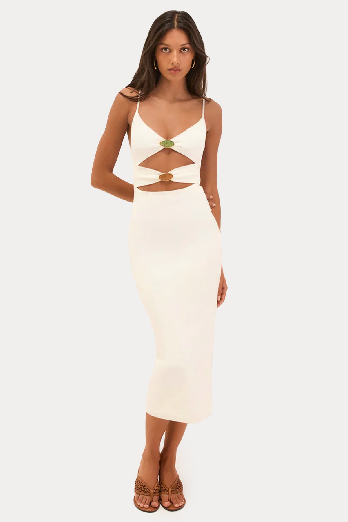 Vix Petra Slim Fit Streç Midi Elbise