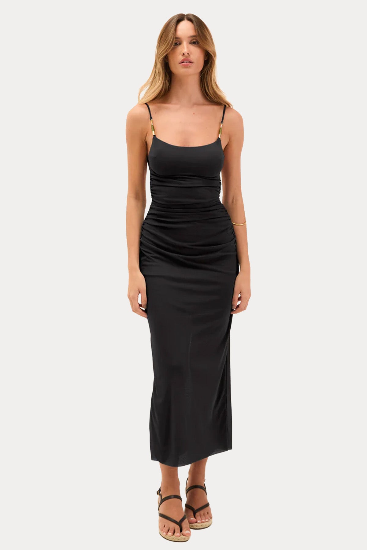 Vix Lorena Slim Fit Streç Midi Elbise