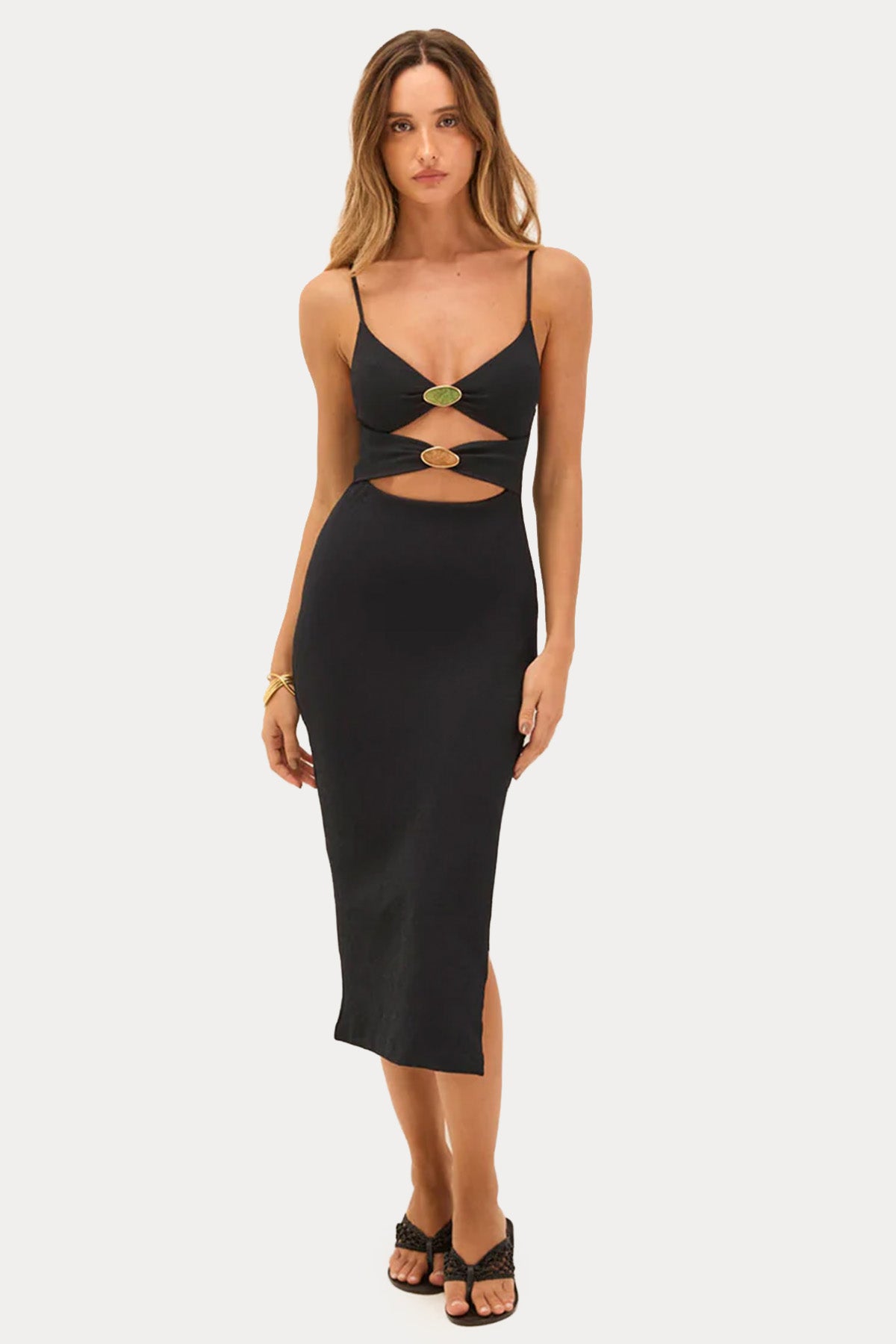 Vix Petra Slim Fit Streç Midi Elbise