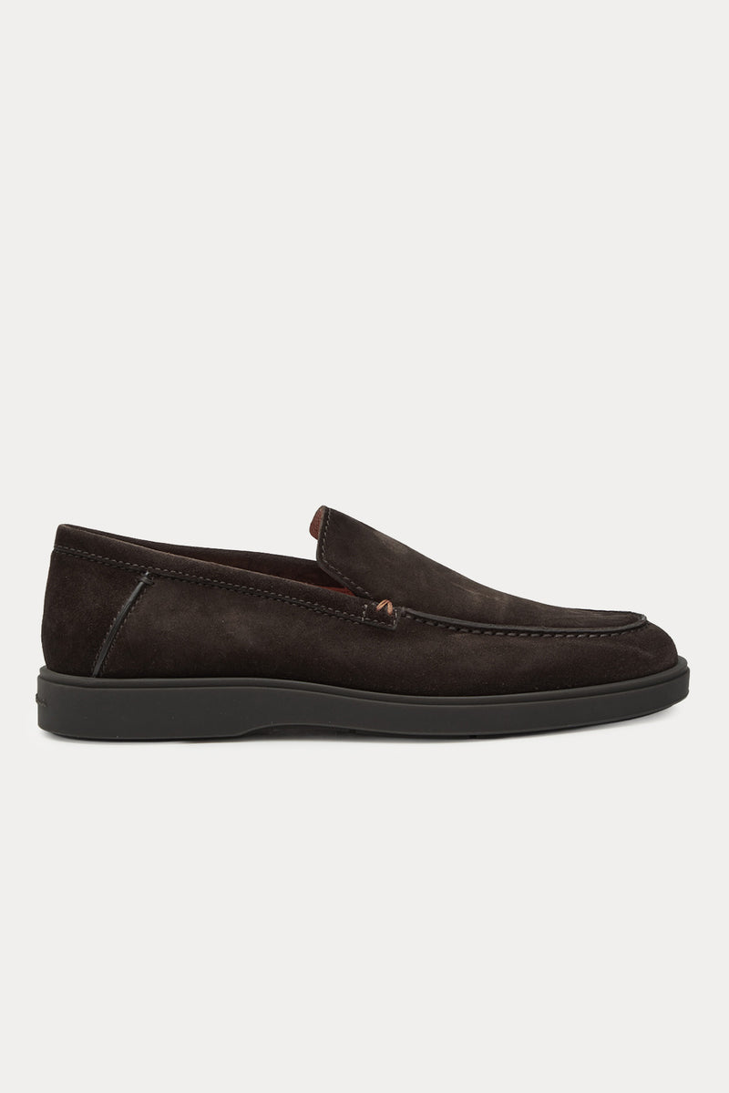 Santoni Süet Loafer Ayakkabı-Ayakkabı-Libas