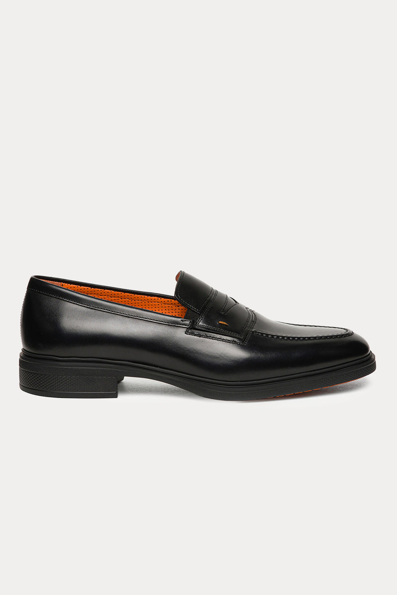 Santoni Ultra Hafif Taban Deri Loafer Ayakkabı-Ayakkabı-Libas