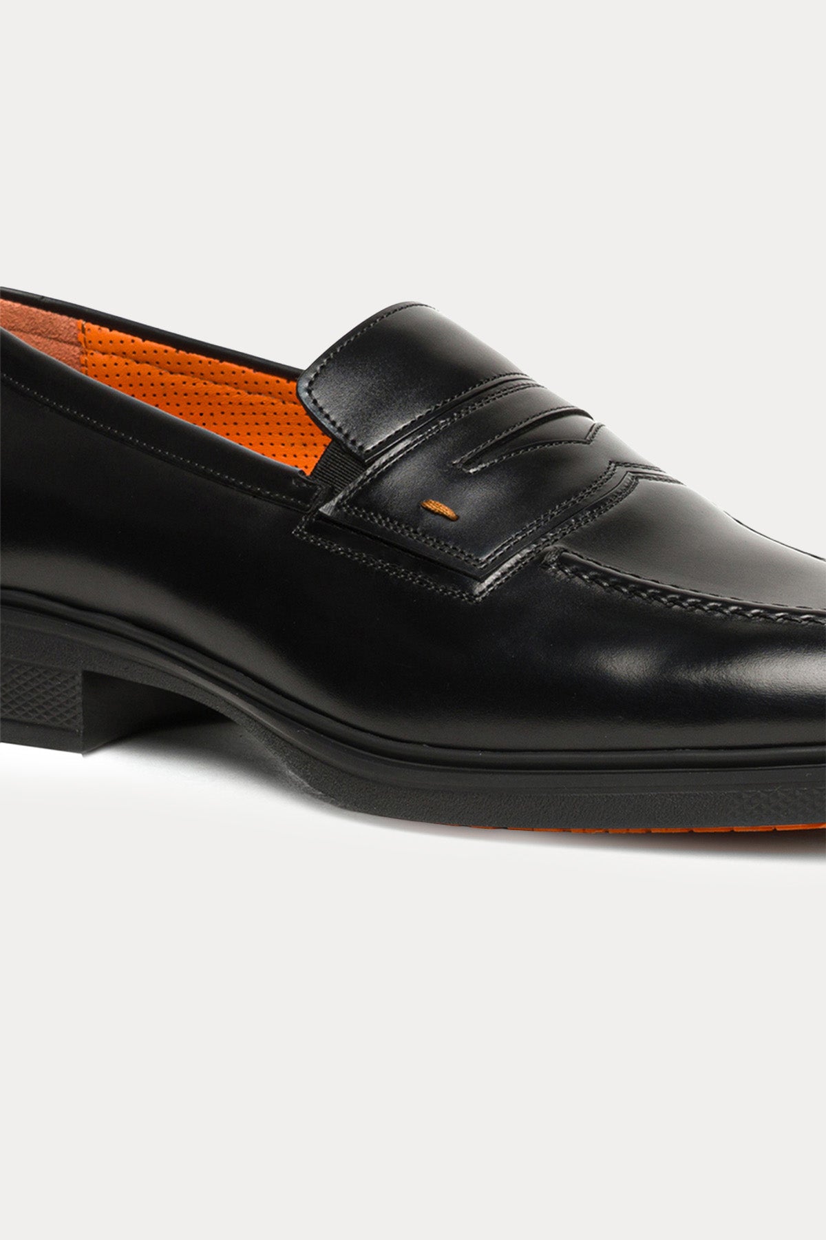 Santoni Ultra Hafif Taban Deri Loafer Ayakkabı