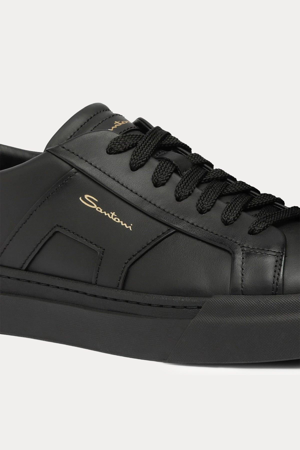 Santoni Double Buckle Deri Sneaker Ayakkabı