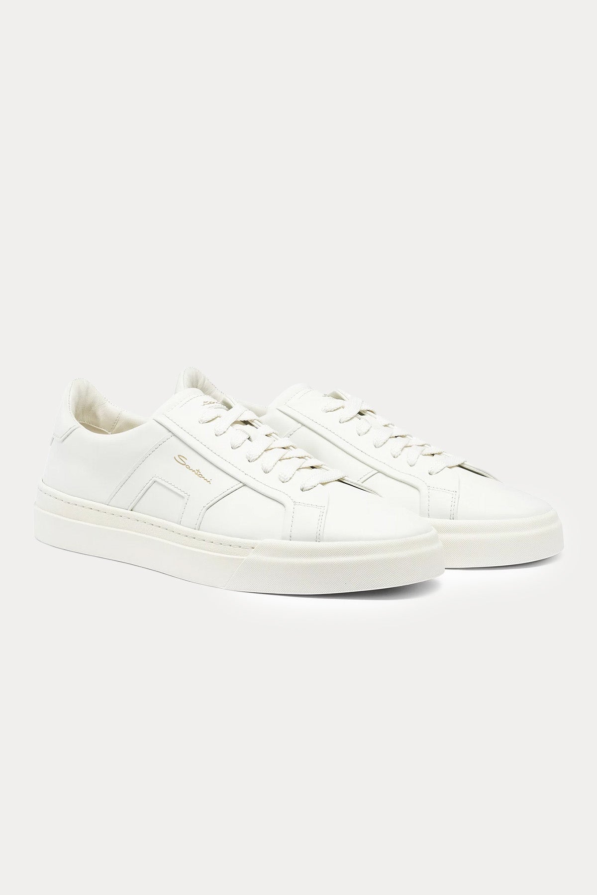 Santoni Double Buckle Deri Sneaker Ayakkabı