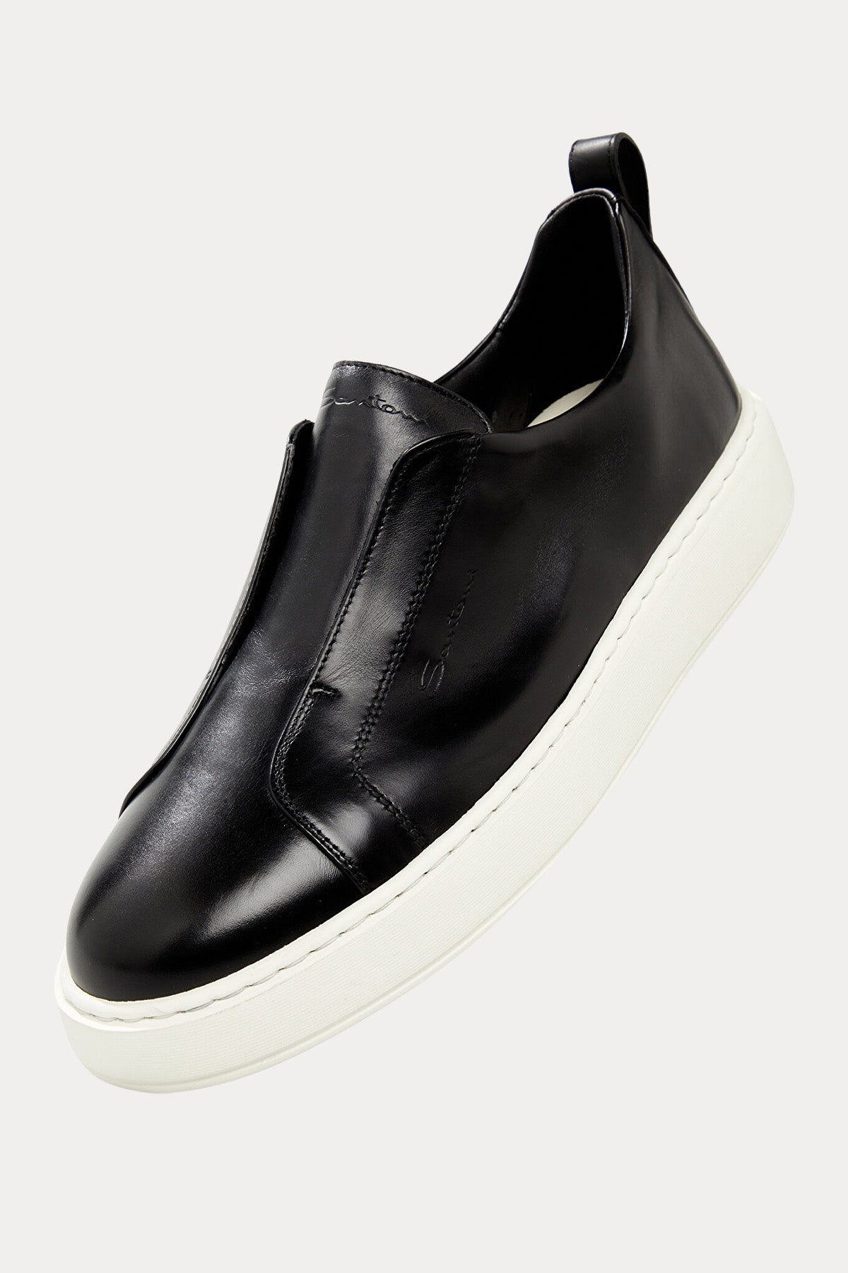 Santoni Lastik Bantlı Deri Sneaker Ayakkabı