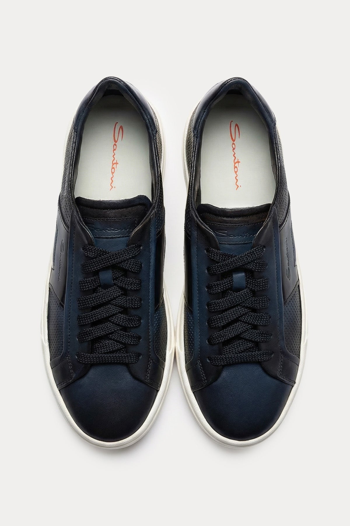 Santoni Double Buckle Deri Sneaker Ayakkabı