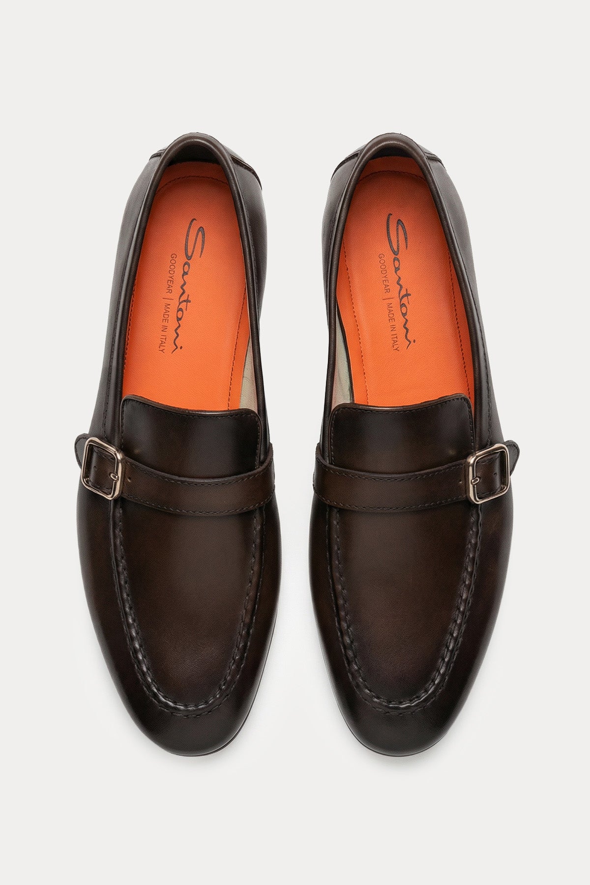 Santoni Goodyear Taban Tokalı Yumuşak Deri Loafer Ayakkabı