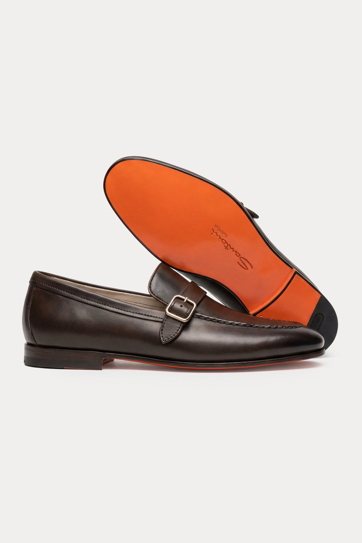 Santoni Goodyear Taban Tokalı Yumuşak Deri Loafer Ayakkabı