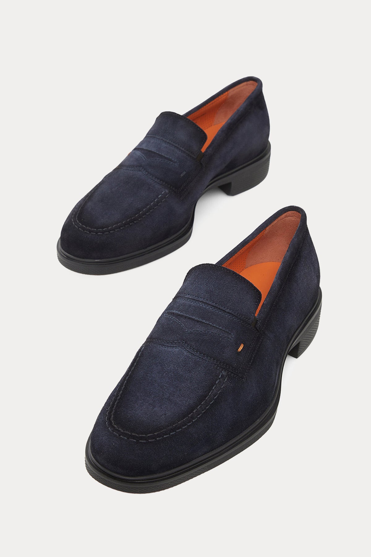 Santoni Ultra Hafif Taban Süet Loafer Ayakkabı