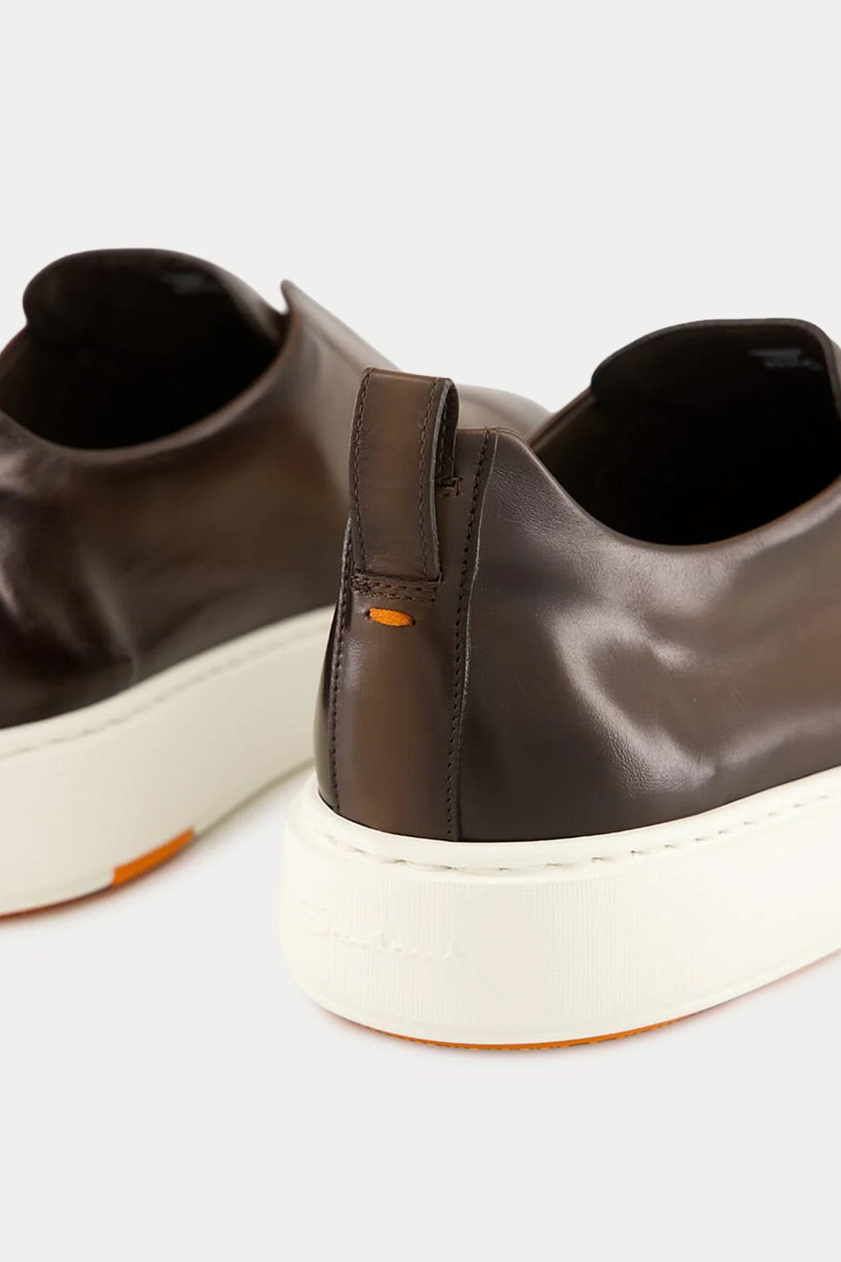 Santoni Lastik Bantlı Deri Sneaker Ayakkabı-Ayakkabı-Libas