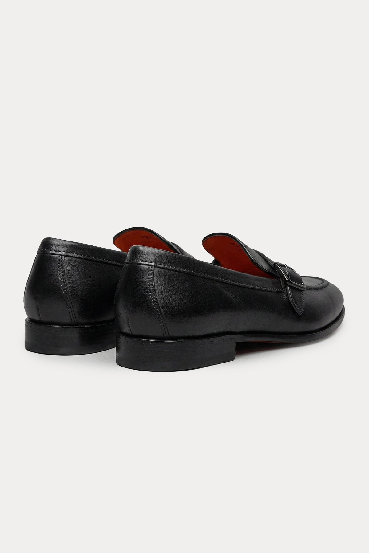 Santoni Goodyear Taban Tek Tokalı Deri Loafer Ayakkabı-Ayakkabı-Libas