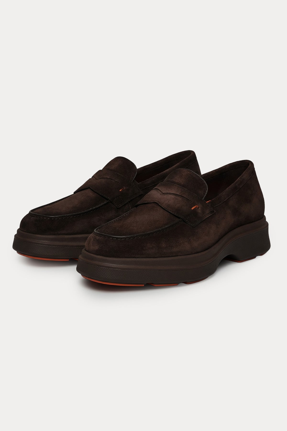 Santoni Easy Taban Süet Loafer Ayakkabı