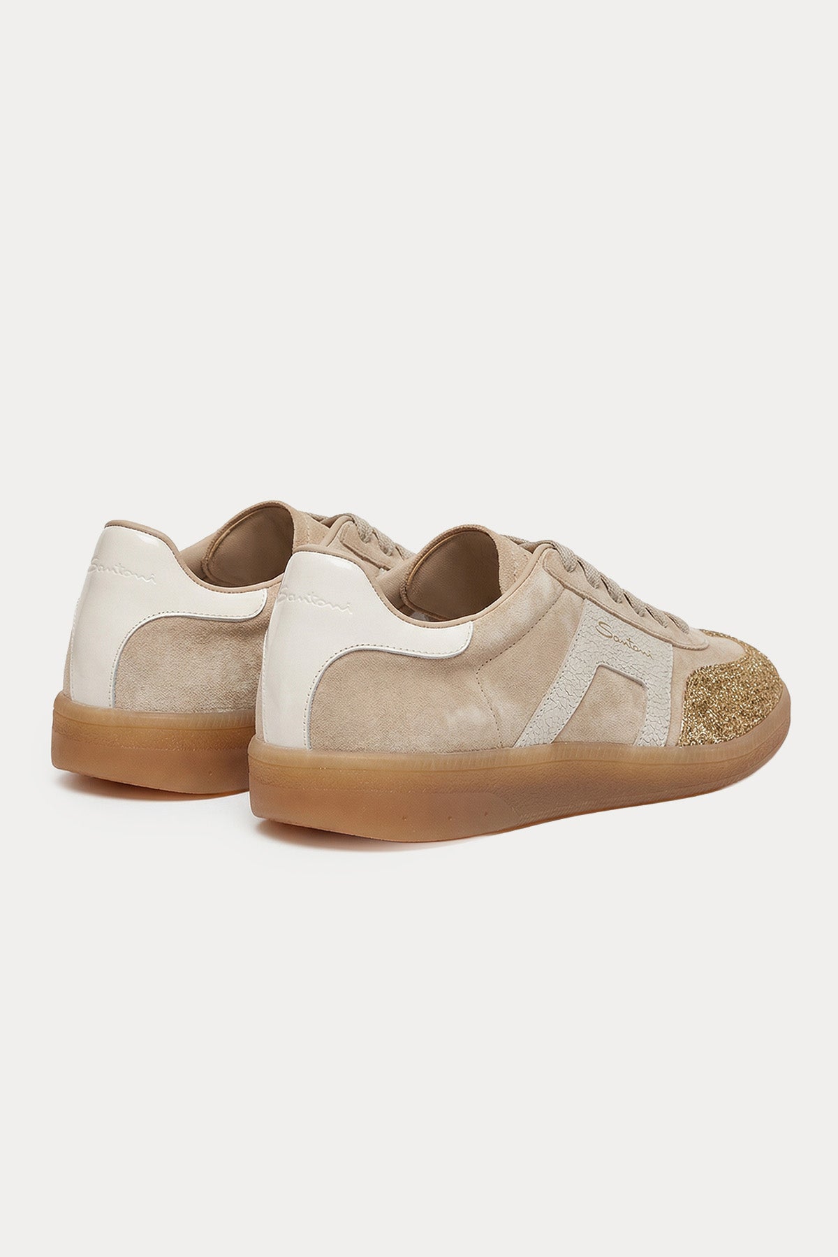 Santoni Simli Süet Sneaker Ayakkabı-Ayakkabı-Libas