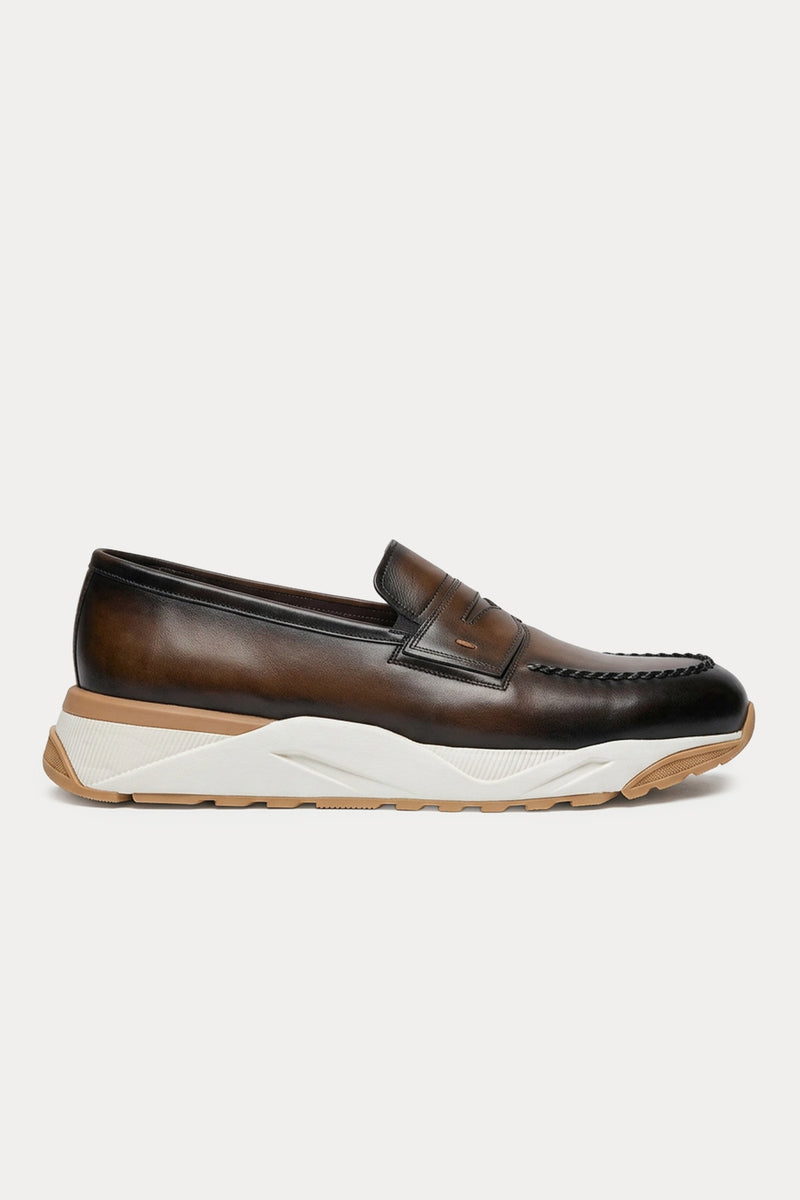 Santoni Deri Loafer Ayakkabı-Ayakkabı-Libas