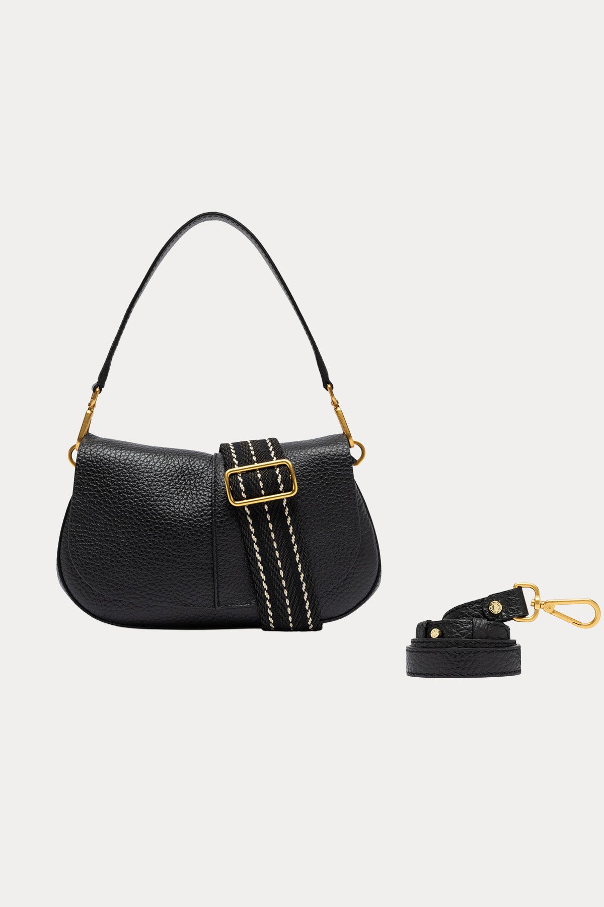 Gianni Chiarini Helena Round Geniş Askılı Deri Omuz Çantası-Çanta-Libas