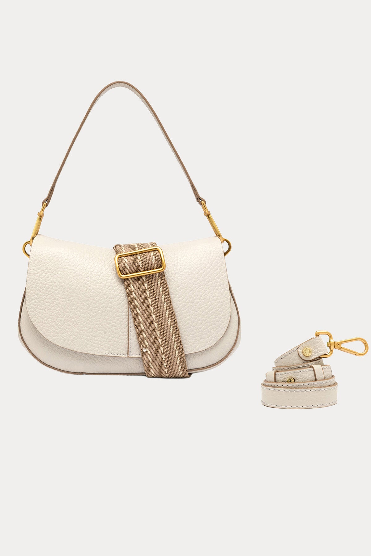 Gianni Chiarini Helena Round Geniş Askılı Deri Omuz Çantası